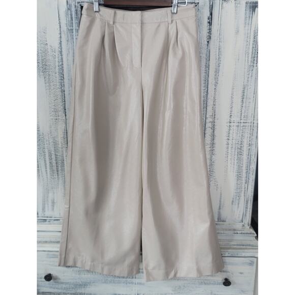 Hutch Faux Leather Wide-Leg Pants - New 8P (petite) - Picture 5 of 6